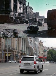 Мой родной Ростов-на-Дону. При оккупации и сейчас. Будённовский-Садовая, ЦУМ, Соборный пер., Будённовский 3 и Соборная площадь.