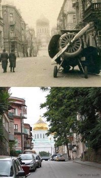 Мой родной Ростов-на-Дону. При оккупации и сейчас. Будённовский-Садовая, ЦУМ, Соборный пер., Будённовский 3 и Соборная площадь.