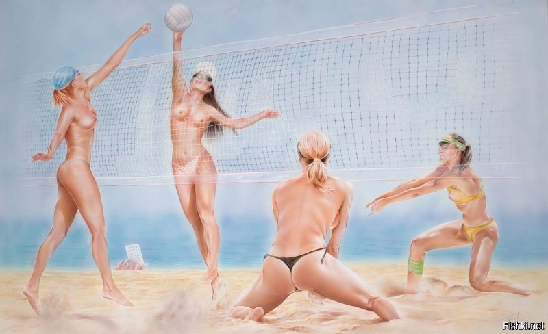 Лепота. Лучше женского волейбола есть только пляжный женский волейбол.