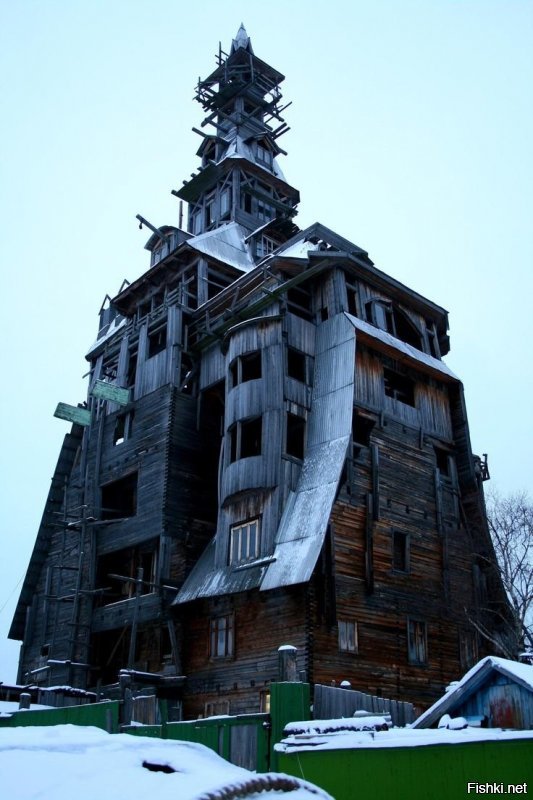 Дом Сутягина в Архангельске. Самый высокий деревянный дом. Снесен по решению суда.