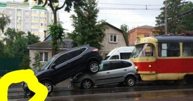 В Орле из трамвая получился оригинальный паровозик