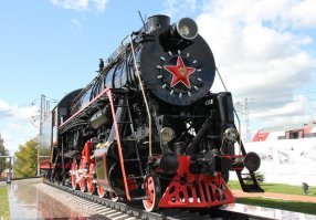 Москва, Щербинка,АНО ДПО Корпоративный университет РЖД ,Паровоз-памятник 175 лет РЖД