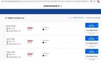 1) 98 € - это все-таки больше 80 €, не правда ли? 8-)
2) И это ОЧЕНЬ сильно больше тех $10, о которых говорит автор статьи. 8-))))
2) Я нашел на Air France билеты от 120 €. Но это light-версия: без возможности ребукинга и исключен возврат денег. Ручная кладь - одна штука. По-моему, там еще еда и напитки за деньги.