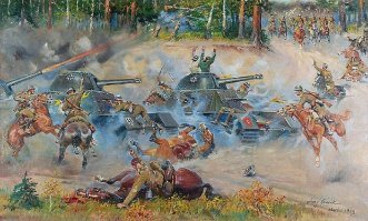 картина маслом:"поляки нагибают немцев конями и пиками"
