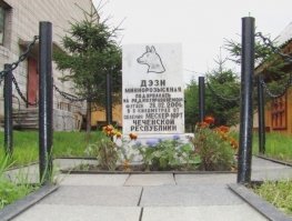 Памятник минорозыскной собаке Дэзи, установлен на территории кинологического городка специальной моторизованной воинской части Росгвардии, в Новосибирске.