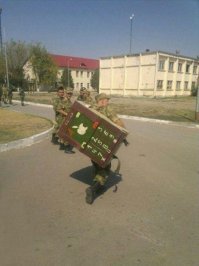 А для любителей неуставных гаджетов в армии есть специальные телефоны