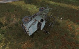 Милая отсылка  к игре S.T.A.L.K.E.R Хотя на пром площадке ЧАЭС работали другие грузовики с одноместной освинцованной кабиной и установкой фильтрации воздуха. КрАЗ-256-030