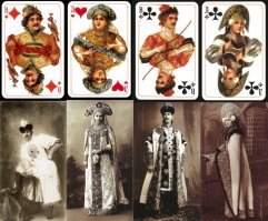 "В 1913 году, накануне празднования 300-летия Дома Романовых, появится колода игральных карт "Русский стиль". А на них - участники того самого бала 1903 года. Эта карточная колода переживет всех участников костюмированного праздника в Зимнем, вынесет смену политических режимов и благополучно доживет до наших дней."