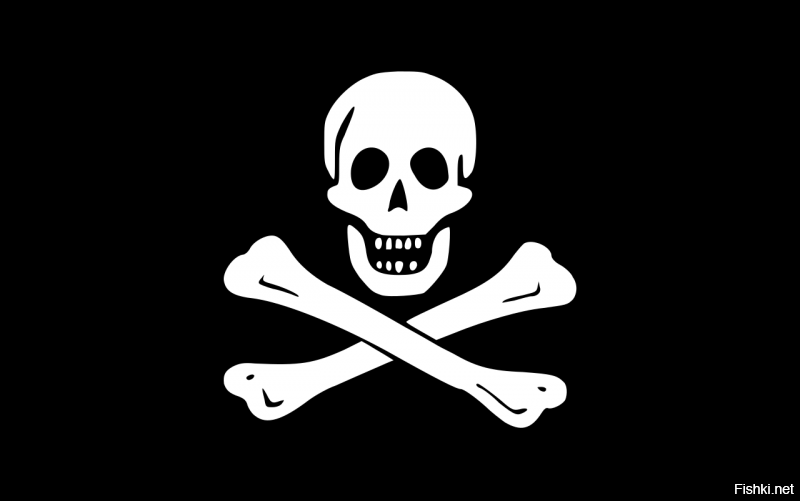 Подбирайте флаг согласно описанию.
"Веселый Роджер   это человеческий череп, расположенный над двумя скрещенными трубчатыми костями"