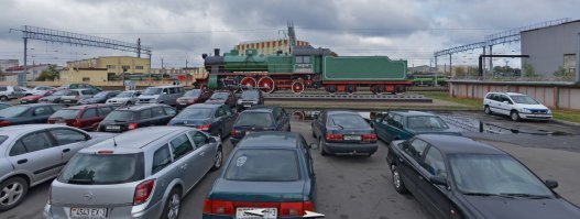 Не знаю как в других городах, но в Гомеле паровоз стоит, может конечно он не маневровый , но стоит. Первый раз его увидел как научился ходить, а в последний раз видел его около 4-х лет назад.  Яндекс карты если что открыть можно.