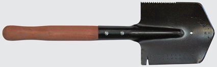 У меня вот такая:

На выставке, помню, стоял жуткий грохот: всем желающим предлагалось этой лопатой прорубить дыру в 40-м катаном (!!!) уголке, закреплённом на подставке углом кверху.
Надо сказать, находились нехилые ребята, прорубавшие угол этого уголка за 2 удара.