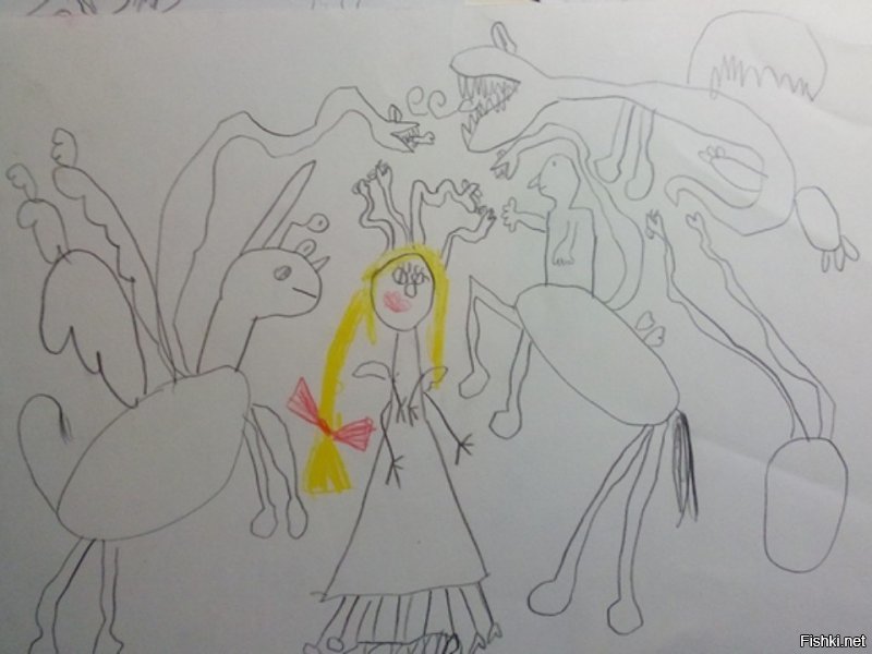 Вот тоже художник спойлер нарисовал. То-ли к Шреку, то-ли к Рапунцель. Да разве важно? Главное желание рисовать...