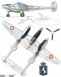 Экзюпери летал на Лайтнинге с опознавательными Свободной Франции. На нем же и погиб. И у англичан они были.... Но вот с ТК или без?