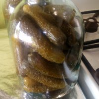 Прошлогодние. Старый рассол слил, залис свежим. Остатки от 50кг. Огурцов. Если з
Хранить в стеклобанке закатаными годами стоят. В кадке следите за плесенью вовремя убирайте и доставайте чистыми приборами. Живое брожение как никак.