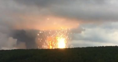 На территории воинской части в Красноярском крае произошел взрыв