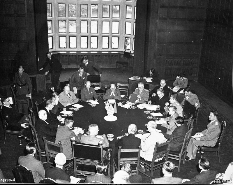 Дальше?
The Atomic Bombing of Japan


Фото
Potsdam Conference
July 25, 1945   Courtesy of Harry S. Truman Library

As development proceeded, the United States began exploring the use of the atomic bomb against Japan. After spring 1945, with Japan in an extremely weak position, the United States was considering the following options for bringing the long war to an end: invade the Japanese mainland in November 1945; ask the Soviet Union to join the war against Japan; persuade Japan to surrender by assuring continuation of the emperor system; or use the atomic bomb.

The United States believed that ending the war with an atomic bombing before the Soviet Union declared war on Japan would curb Soviet influence after the war, and justify the tremendous cost of development to the American people.