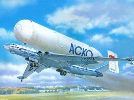 Мне ВМ-Т всегда нравился тем, что перевозит груз объёмом больше себя.
Кстати с Мрией они по одной программе сделаны (Энергия+Буран).