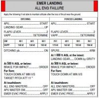 Не училище, универ.
Откройте QRH A320. Выбирайте ALL ENG FAIL. Там написано, что делать. Если на воду, то без шасси, если на земную поверхность, то с шасси. И без вариантов.

То же самое написано в процедурах FORCED LANDING и в EMER LANDING.

В QRH написано, "что" делать, в FCTM описано "как" и иногда "зачем". Цитату оттуда я вам и привёл.

Вот скрин самой короткой процедуры, которая появилась после случая на Гудзоне.