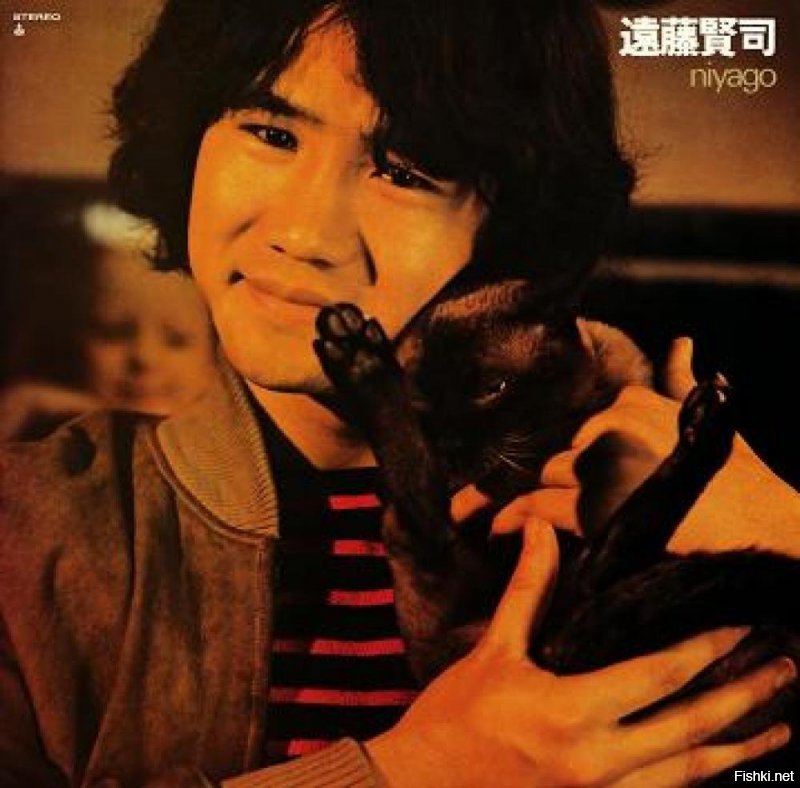 А это Kenji Endo - знаменитый японский артист, выпустивший эпохальные альбомы японского психоделического фолка в конце 60-х - начале 70-х годов. По стилю игры и подачи можно сравнить с Ником Дрейком.
Очень любил кошек. Каждый буклет в альбоме обязательно содержал несколько его фотографий со своими кошками.