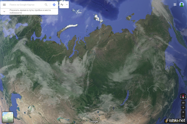 Купи глобус, лапоть!
 Снимки с Google Earth в одинаковом масштабе:
Россия:


Африка: