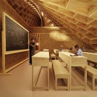 А о дождях тоже, видимо, не подумали? Смоет же ливнем, течь будет. Или гнить и вонять после дождя... А ещё, у меня вот такой вопрос: А не рановато ли детишкам то, что препод на доске им объясняет? Может этот пост вообще фэйк?