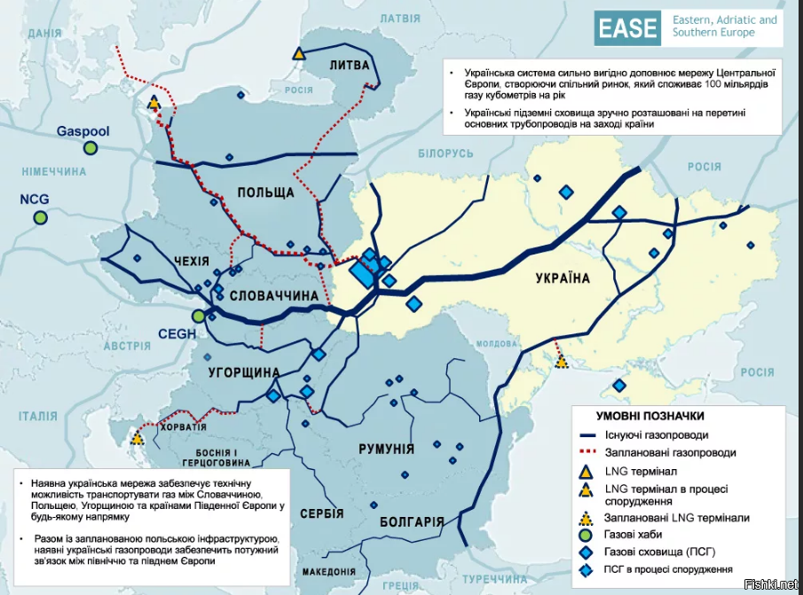 Карта газовых труб