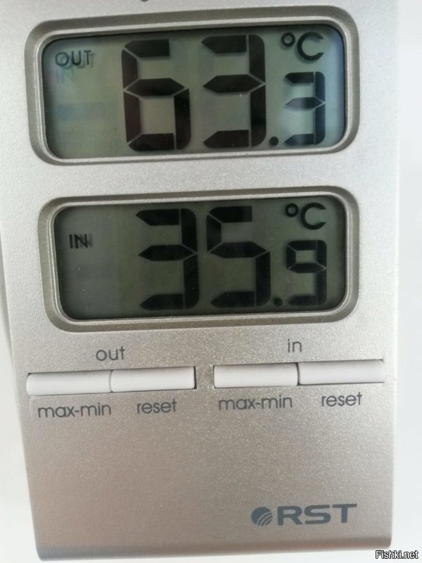 Я прям не знаю что сказать на этот пост отчаяния.
Ростов на Дону.
Термометр висит на лоджии на солнечной стороне (запад), верхняя цифра за окном на солнце, нижняя в лоджии.
В тени на улице стабильно 34-36С.
Со среды пророчат синоптики до 24С похолодание.