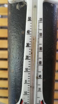 в пятницу вернулся с рыбалки с Икрянинского р-на, Астраханской обл. Крайние 4 дня охреневали от жары. Это в тени....