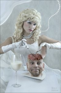 Невесте здоровья и долгих лет жизни. Ну а жених... настала очередь его мозга...