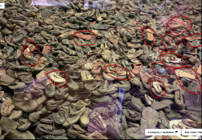 Можете в меня тоже кидать тапками....
Я тоже из тех кто отрицает холокост...
Я бы привел очень много фактов на которые мне бы не ответили...
Просто нас научили в ЭТО верить... БЫЛО и всё тут...
Почитайте Дэ вида Э рнеста Дюка....просто почитайте...! После него я СОВЕРШЕННО по другому на это стал смотреть...
Он не пишет что этого не было..., он просто задаёт вопросы, на которые те кто верит в холокост ответить не могут...
Нас просто НАУЧИЛИ верить в ЭТО...
Я был в Освенциме... и знаете что меня поразило... это кипы вещей узников сваленные горой...
Очки например...целая куча...но почему то 5-8 разновидностей и всё... В тысячах очков и все одинаковы...
Обувь тоже... старые обшарпанные ботинки а между ними цветастые. чуть ли не новые туфли... время как то по разному работает? Причём в общей куче то там, то там одинакова вида обувь...
Не знаю...Но я в Холокост не верю... 
Да умирали, убивали, по болезни там или как, но чтоб целеноправленно вагонами в газовую камеру, не верю...
Всегда выслушивайте два противоположных мнения, а потом делайте выводы!

Пару фото на вскидку...