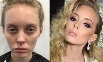 В натуре, и накрасилась