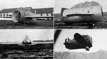 001 Stipa-Caproni, экспериментальный бочкообразный самолет (1932).