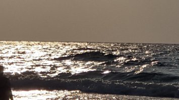 Если бы рядом с моей лодкой вынырнула морда кита (кашалота), то этот кит вместе с моей лодкой мгновенно оказался бы на отмели из отходов моего организма. Мне пару лет назад в море по ноге какая-то рыба большая проскользнула, так отдыхающие меня чуть за Спасителя не приняли - бежал к берегу "по воде, аки посуху".
Прилагаю фотку, снятую вчера на закате