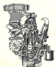 Это еще не все. Нижнеевальный более трудоемкий технологически. Отливка и обработка блока цилиндров сложнее. 
Единственный плюс - отсутствие цепи.