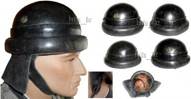 Ерунда. У немцев были шлемы. Применялись в бою и на марше. В бою на скорости и ухабах танкиста швыряет как угодно. Ничто не спасет, никакие большие пространства, если голова не защищена. К тому же нередко танки переворачивались даже на марше (и сейчас переворачиваются). 

Вот немецкий танковый шлем. Его можно видеть и в хронике, и художественных военных фильмах.