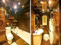 Расстояние между унитазом и ванной очень маленькое. Сидеть не удобно.