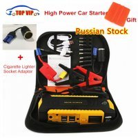 бесполезные вещи...

Стоп разряд этот стоит 4000р!
Если боитесь проблем с аккумулятором, то купите лучше бустер. На али стоит 2500р. Таким раз 10-15 сможете провернуть двигатель на легковушке...
Кроме того и телефон можно зарядить и ноутбук и т.д., короче полезная вещь в путешествии. 

А лучше выясните почему утекает заряд вашего аккумулятора и устраните причину.

"Портативный подъемник" - я бы к такому хлипкому чуду близко не подошел...