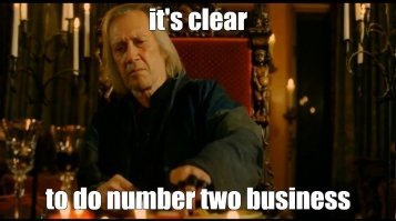 >по-большому - "to do number two business"
---
Так вон как оно всё было на самом деле.