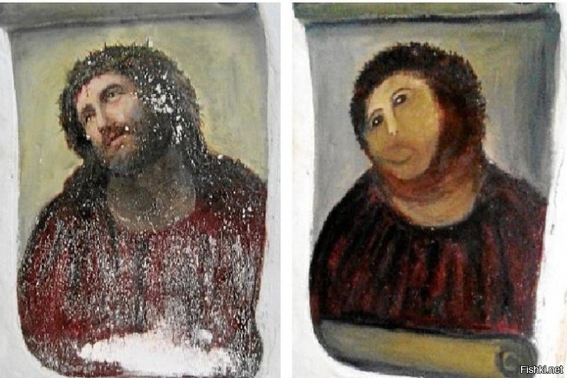 Забыли про "знаменитую" фреску из Сарагосы, которую "отреставрировала" добрая бабушка.