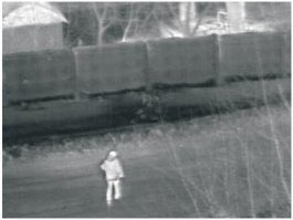 "тепловая" съемка это и есть инфракрасная. И съемка тепловизором это голимый фотошоп с точки зрения фотографии - тепловизор подкрашивает температурный диапазон (интенсивность излучения), а не разделяет частоту волн, как в реальном свете - можно даже выбрать схему окраски диапазонов (двухцветные, разной ширины спектры).
И в теме правильнее было бы использовать черно-белый градиент: