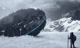 Похоже на иллюстрацию к роману "Посёлок" Кира Булычёва.