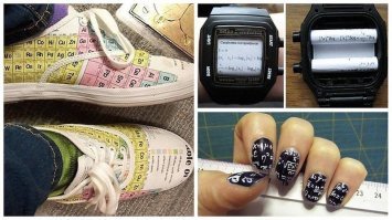 Вот, кеды, часы и маникюр в комплект к кофточке.