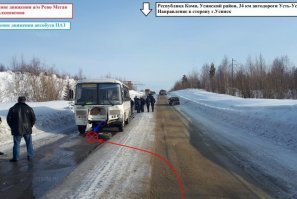 Авария дня. В Коми в столкновении с ПАЗом погиб пассажир легковушки