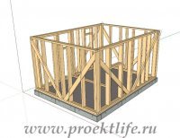 Как человек, который все этой херней уже маялся, скажу... 
1) Стройте 2 этажа, не занимайся фигней. Я счас очень жалею что не сделал чердак на метр выше, терь ломаю голову, то ли крышу разбирать и надстраивать этаж, то ли рядом проще ещё один построить. 
2) Дом в соответствии с законами геометрии должен быть максимально близок к КРУГУ, тогда при минимальном периметре стен будет максимальный внутренний объем. Как вариант - квадратное основание. У тебя периметр стен (12+6)*2 = 36 метров при площади 72 квадрата. Квадрат с тем же периметром (9+9)*2 = 36 дает площадь 9*9 = 81 квадрат. То есть при ровно тех же затратах на 20% больше. 
3) Если по периметру 1 этажа уже есть общий ригель в обвязке - не надо делать его над каждым окном. Вообще дом одноэтажный, вес крыши = мизерный, оно и без ригеля честно говоря обойдется. 
4) Нет никакого смысла утеплять 150 мм дом при таких гигантских окнах. Его все равно никогда не протопить)) 
5) Укосины должны упираться друг в друга буквой V  В данном случае задняя стенка должна представлять собой W, дублирование укосин в одну сторону никакого практического значения не имеет. Оно и так будет стоять - но если человек рисует ригель над каждым окном - сам бог велел их поставить правильно... 
6) Что то не вижу в проекте чернового пола... 
7) 590 - мало, надо 55, хотя не понятно это от центра стойки или все таки ширина окна. 
8) По поводу террасы - не переживайте она и так сгниет. С ОСБ или без. Все в этом климате не под крышей - гниет. Перила, лестницы, беседки. Ваши чудесные фронтоны, которые не закрыты скатами крыши, и по которым регулярно будет течь вода, тоже кончатся очень быстро. Стоит их только один год не пролачить по новой... Лак будет облезать каждый год. И каждый год надо будет его снимать и красить, красить и снимать. 

И обязательно сделайте рейки как у вас нарисовано - поперек, что бы воде было труднее стекать с наружных стен! 

9) Ну и по поводу крыши, я так понимаю планируется зимой там принимать снежные ванны - а весной устраивать бассейн?