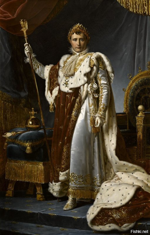 Так Папа Пий VII  короновал Наполеона в Париже на царствие во Франции? На престол Франции? Или на "престол народа"? 

Титул императора французов ему дал Сенат 18 мая 1804 года.  2 декабря 1804 года он был коронован императором Франции.