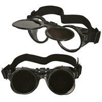 Мне такие на работе дают. Дешёвка. Жесть тонкая(на то она и жесть), переносица дермантиновая на двух скрепках-отлетает за месяц, примерно за это же время растягивается резинка. Я не изменяю своим: