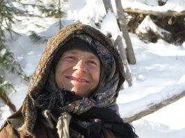 Агафья Лыкова. 100 очков форы даст этому пареньку. Только сдавать бабка стала в последнее время. Все больше благами цивилизации стала пользоваться.