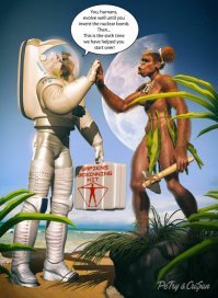 ВОт что интересно, именно с изобретения ядерной бомбы, перестали быть крупные войны на пол мира.
А так да - применят, выживут пару тысяч человек, и сразу скатятся в каменный век, потом как и с пирамидами, раскопают, и не будут понимать зачем это.