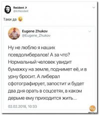 Ну, наконец-то! Вот и либерастия здесь...
