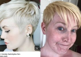 цвет волос еще можно подкорректировать, а вот что с лицом делать - непонятно.